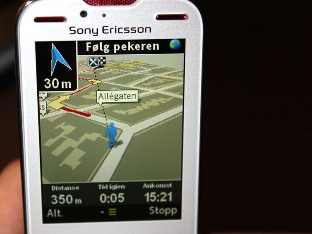 Yari har GPS-navigasjon.