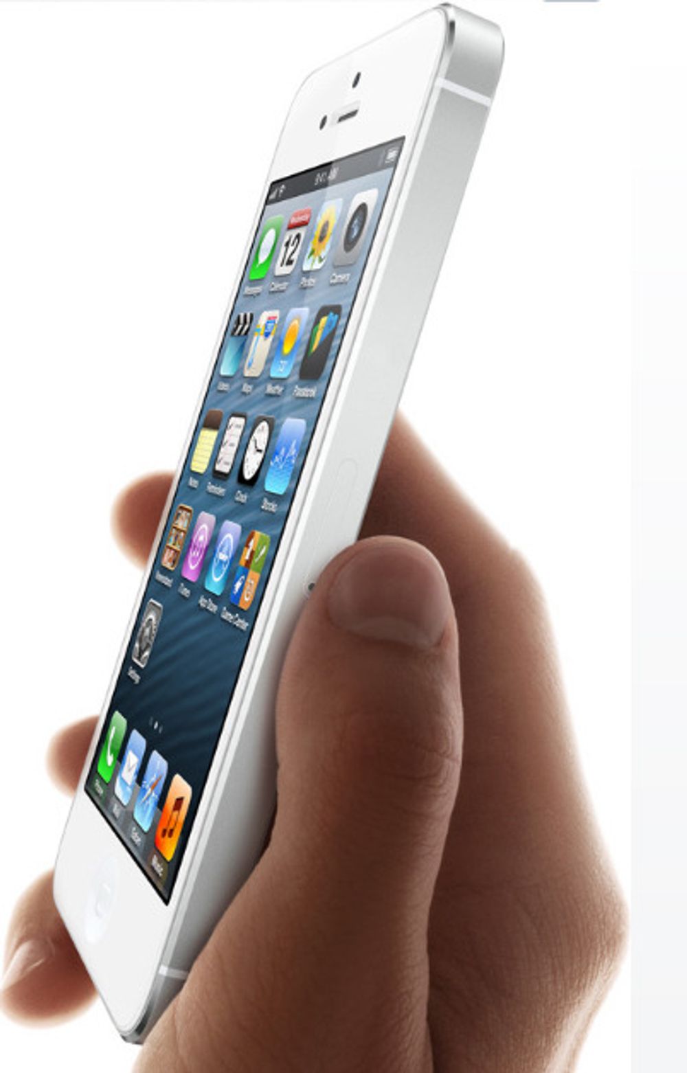 iPhone 5 er lengre enn før. Foto: Apple