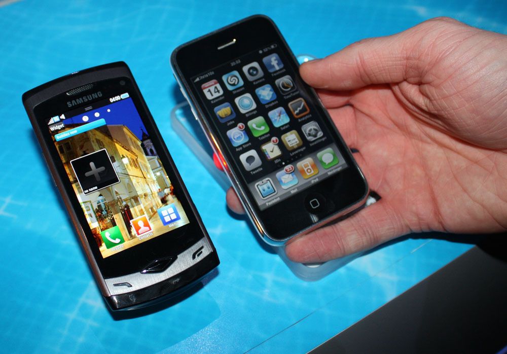 Samsung Wave og iPhone 3G.