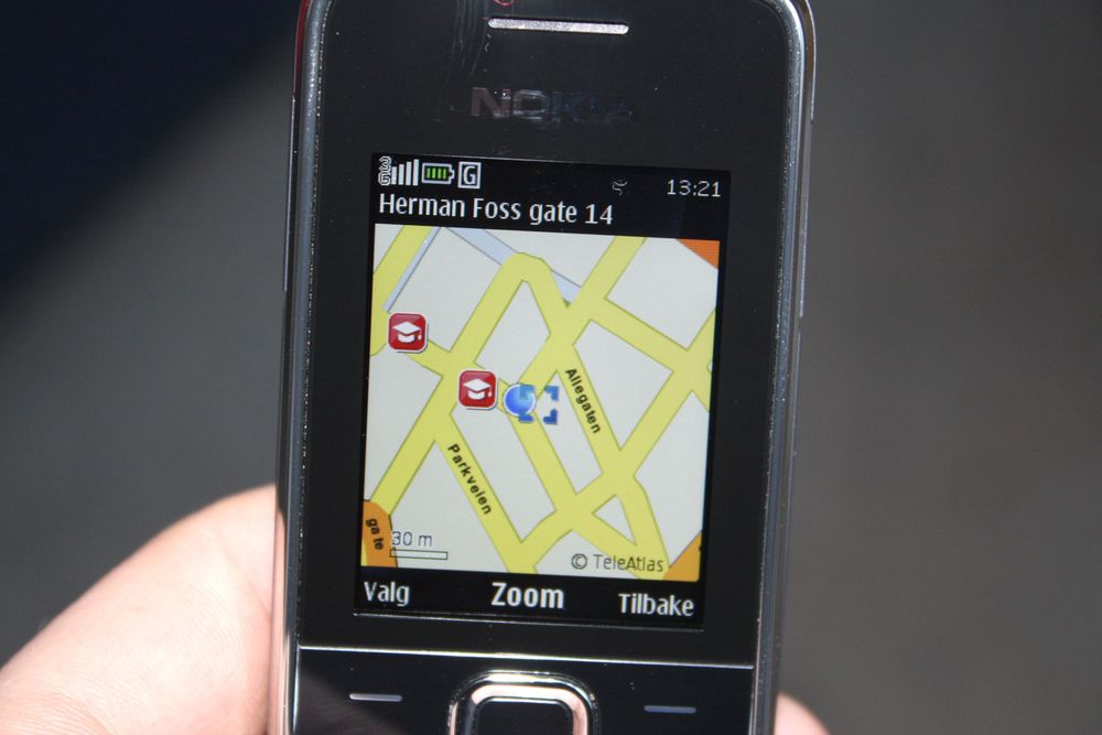 Nokia Maps er installert.