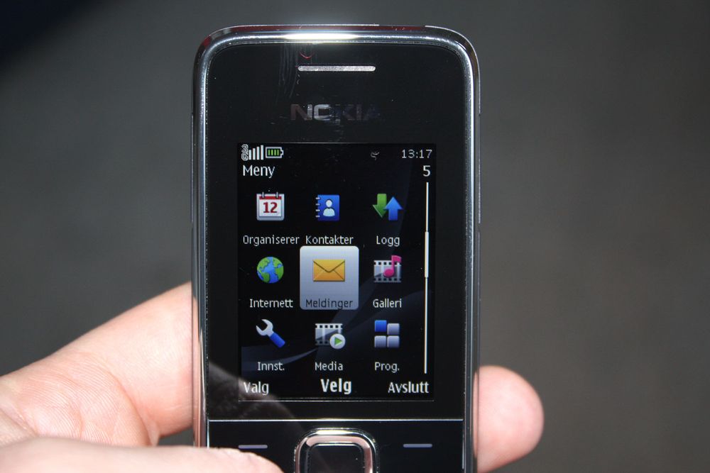 2730 Classic har vanlige Nokia-menyer.