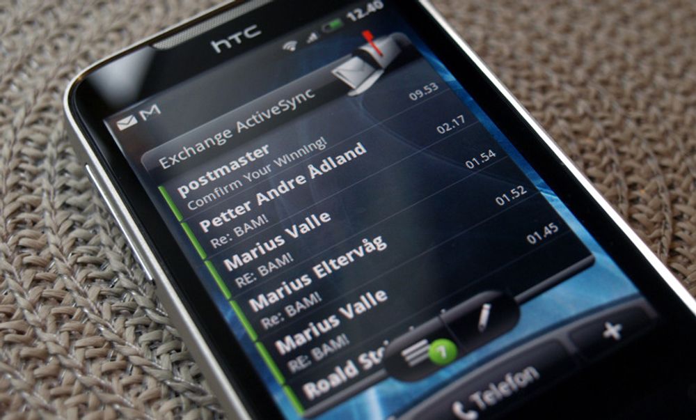 HTC Legend - E-post