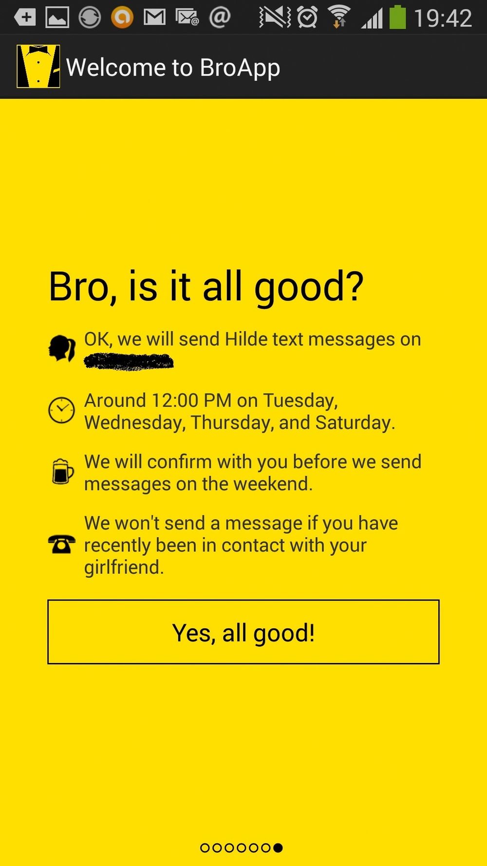 Er siste skjermbilde som gir deg en oversikt og bekreftelse på at alt er i orden.