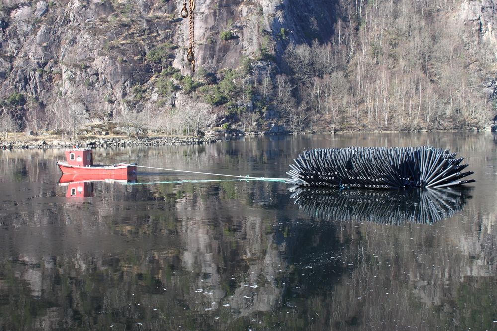 I mars i år ble de to kunstige revene til Pe Reefs tauet ut til sine hvileplasser utenfor øya Hidra ved Flekkefjord. Her skal de testes i ett år. 