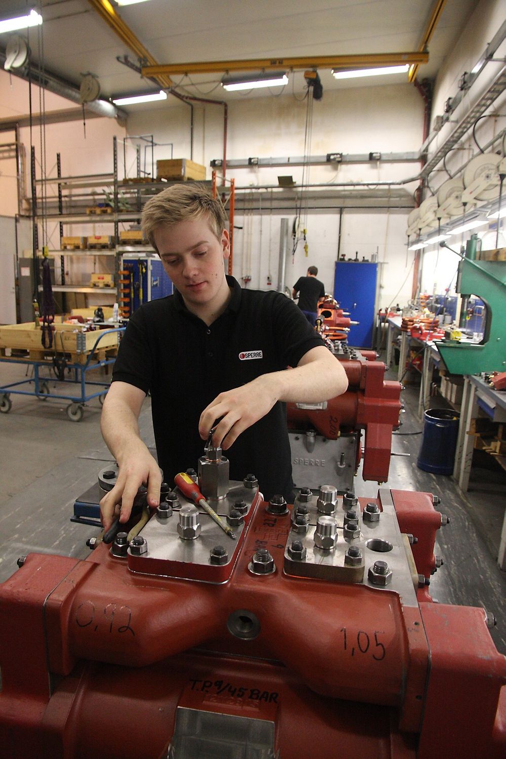 Fagarbeid: Sperre er glad for å være med i den maritime klyngen og setter pris på god og dyktig arbeidskraft. Bedriften tar inn ni lærlinger hvert år.  