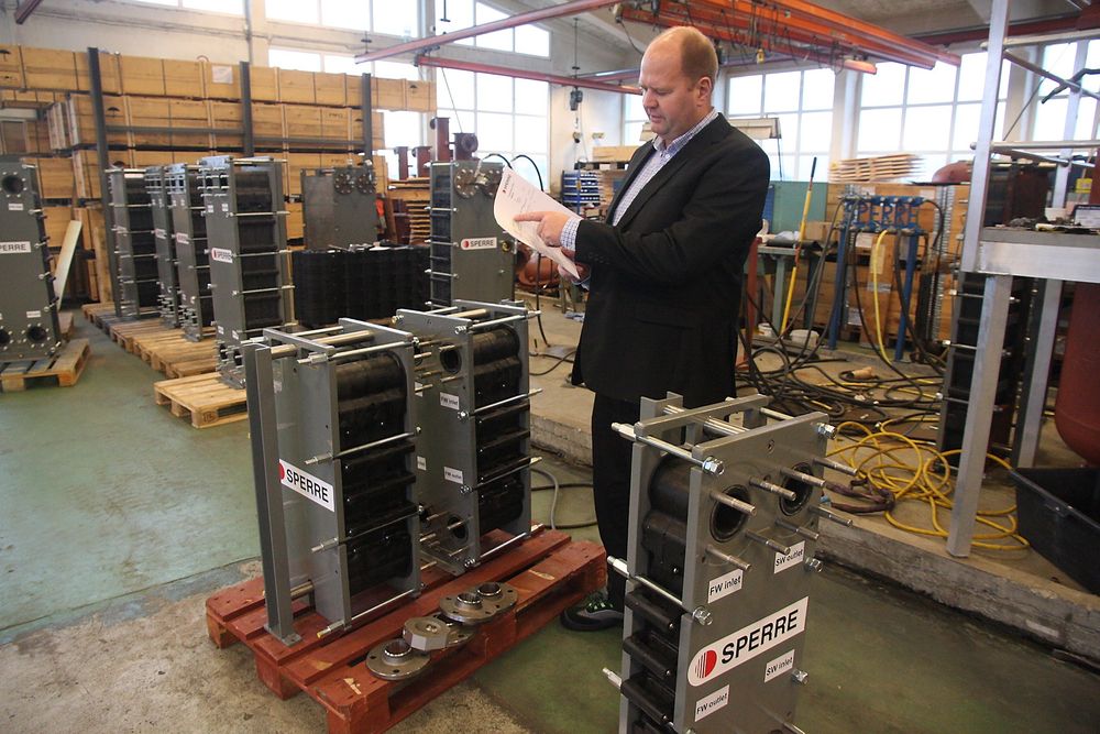 Leveringsklare: Pleat coolers kan demonteres og rengjøres på en time, mens det med gamle platekjølere kan gå en hel arbeidsdag.  