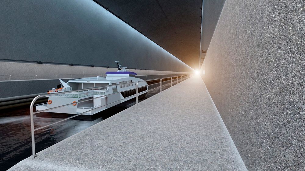 Hurtiggående katamaraner kan i dag ikke passeres Stad. Med tunnel kan det bidra til mange arbeidsreiser. 