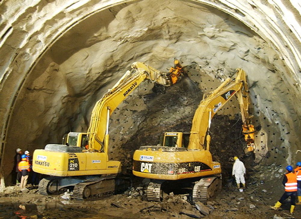 På sensitive steder der lyd og vibrasjoner kan skape forstyrrelser har man brukt mekanisk bryting for å bygge tunneler.