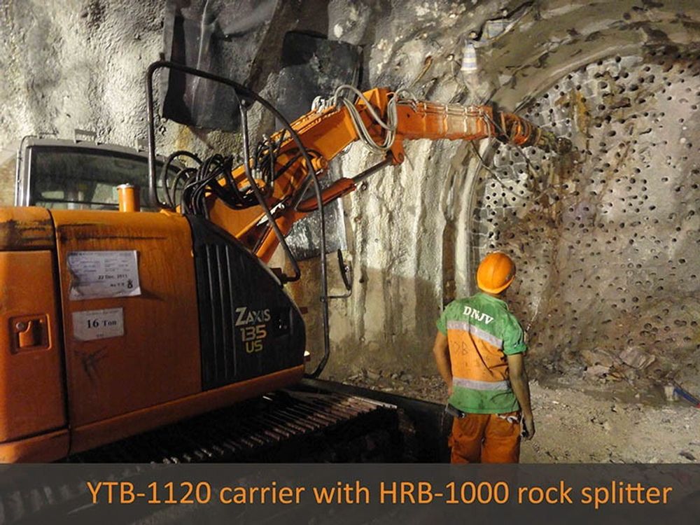 Yamamoto er en av dem som leverer såkalte rocksplitters som kan brukes til tunnelbygging der hvor det ikke er lov å sprenge eller bruke TBM.