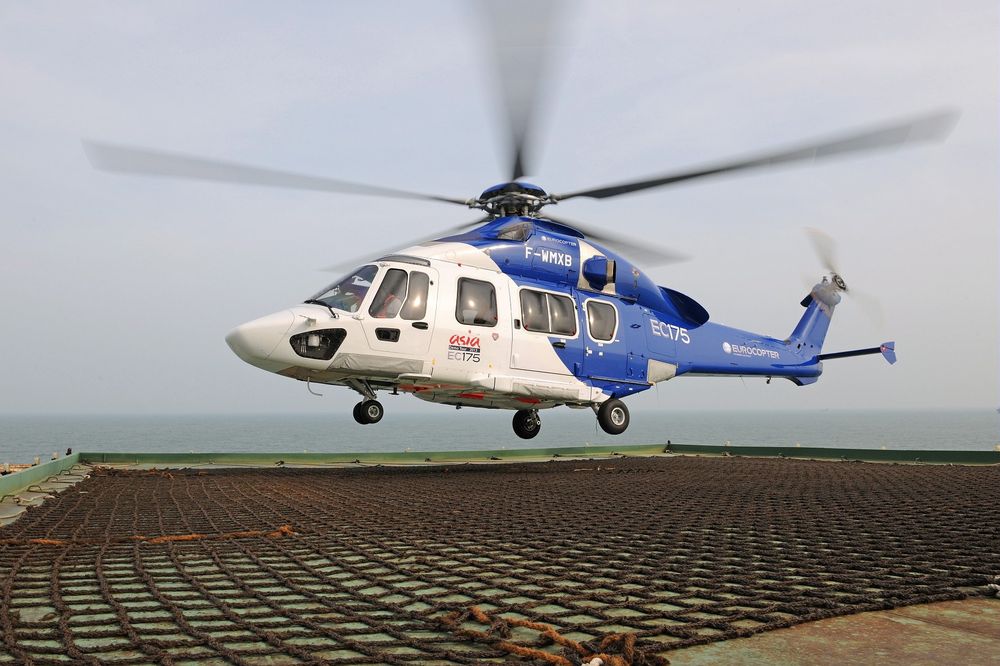 Det nye Airbus Helicopters EC 175 ble demonstrert for oljeselskap og helikopteroperatører på Sola. 