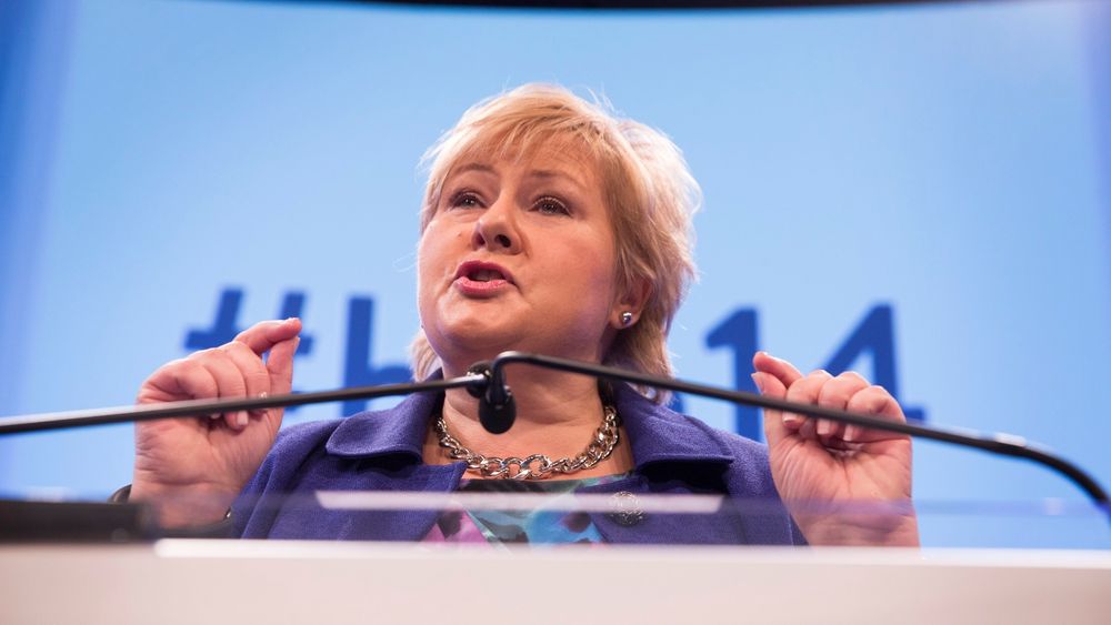 Statsminister Erna Solberg og regjeringen vil øke bevilgningene til Klimafondet. 