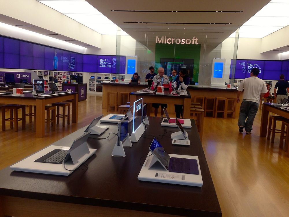 Microsoft Store interiør, Florida Mall.