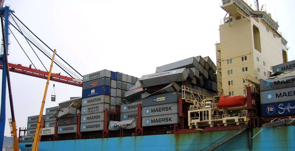 Losses: Svendborg Maersk kom 17. februar til Malaga i Spania. Containere ble fjernet og skipet reparert.   