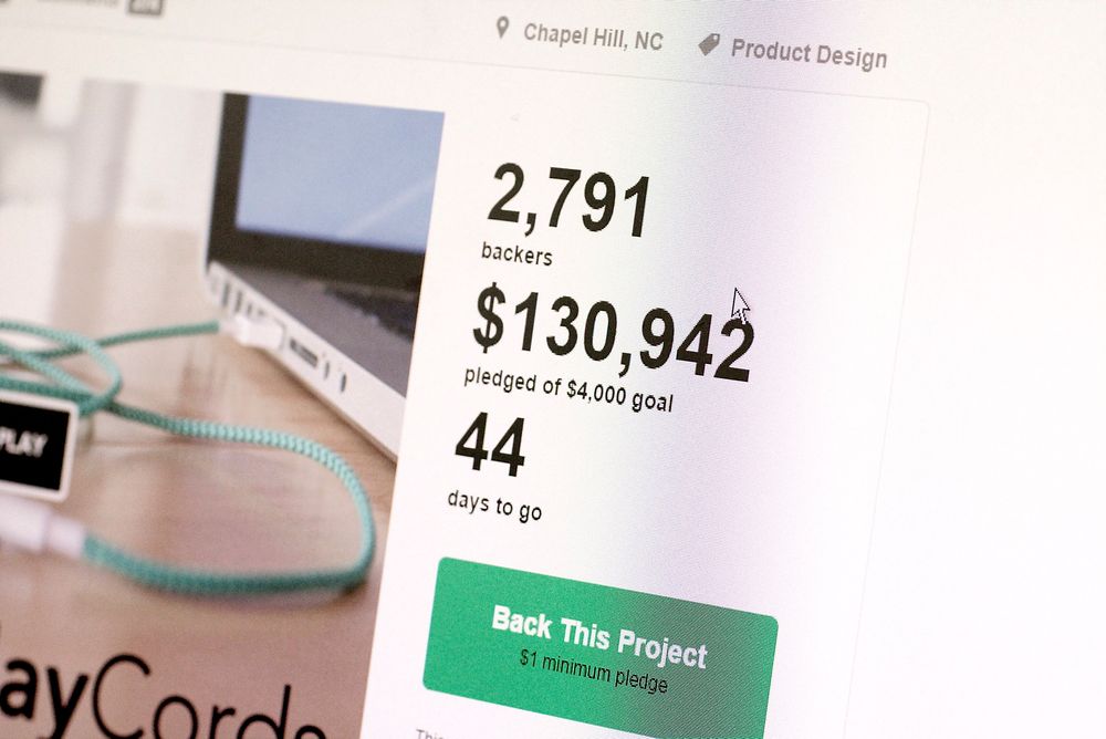  Kickstarter er et populært nettsted for å gi donasjoner til oppstartsbedrifter du ønsker å støtte - ofte i bytte mot et ferdig produkt.