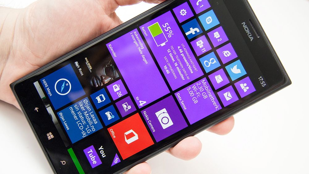 Windows Phone 8 er oppdatert til å støtte høyere skjermoppløsninger. Det betyr at du kan ha seks fliser i bredden. 