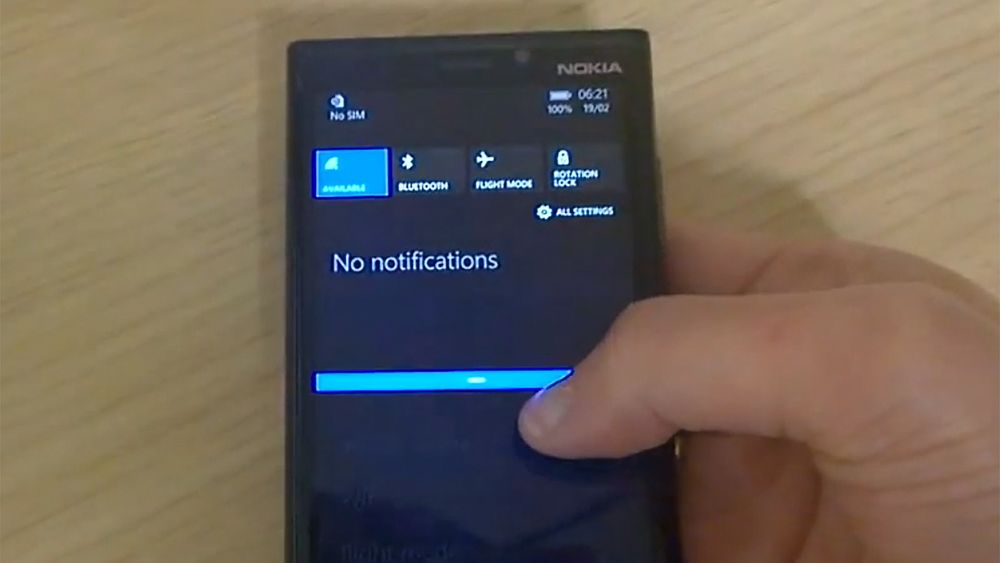 Varselsenteret i Windows Phone 8.1 lekket ut på video. 