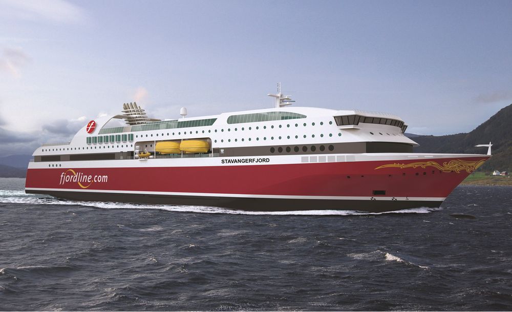 Fjord Lines nye gassdrevne passasjerferge vant pris for energieffektivitet under Nor-Shipping Awards.