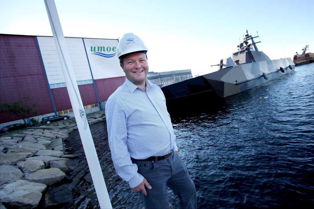 Ny tid: Direktør Anders Nybø ved Umoe Mandal sier teknologiutvikling og mindre leveranser representerer fremtiden etter det trøblete MTB-prosjektet som nettopp ble avsluttet. Foto: Peder Qvale 