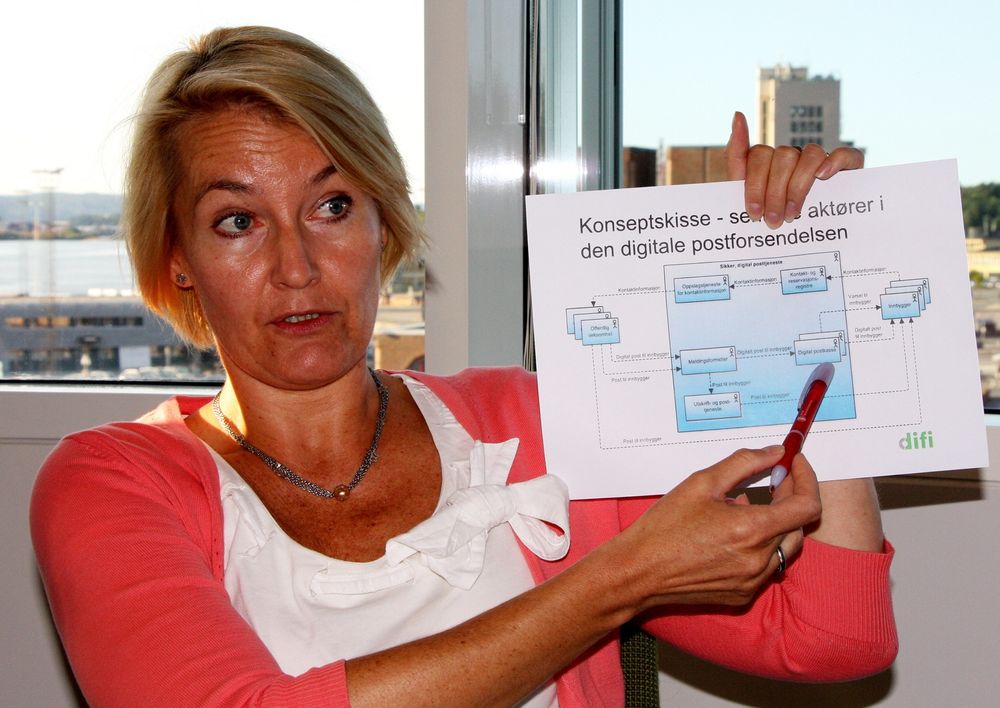 OPPSTART: Programdirektør Birgitte J. Egset ønsker seg oppstart av digital postkasse neste sommer, men våger ikke love mer enn at ting blir klart i løpet av 2014.