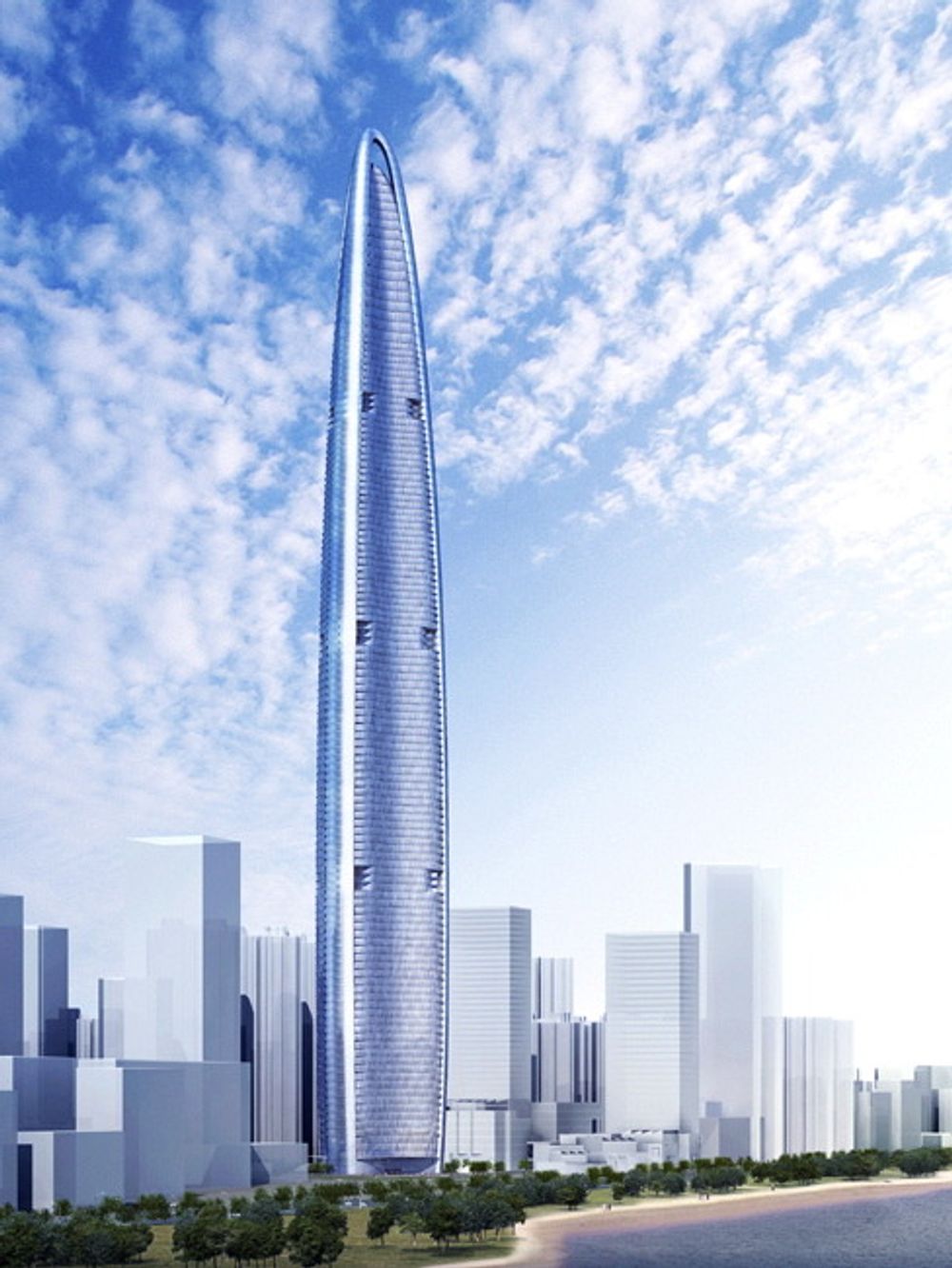 5: GREENLAND INTERNATIONAL FINANCIAL CITY MAIN TOWER, WUHAN, KINA: 636 meter, 118 etasjer, skal stå ferdig i 2017. Blir utelukkende et kontorbygg.   