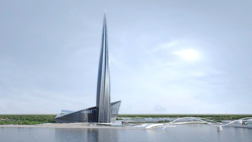 16: LAKHTA CENTER, ST.PETERSBURG, RUSSLAND: 463 meter høyt, 86 etasjer, skal stå ferdig 2018. Skal bli nytt hovedkvarter for oljegiganten Gazprom.  