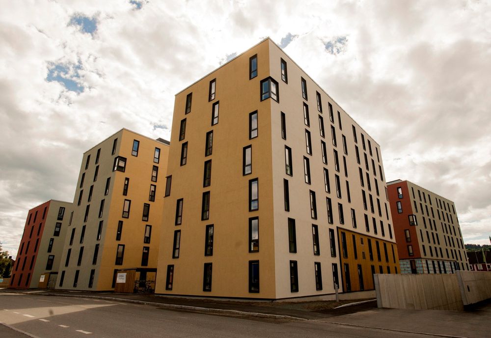 Lerkendal studentby er offisielt åpnet. Blokkene er bygget som passivhus. FOTO: SCANPIX 