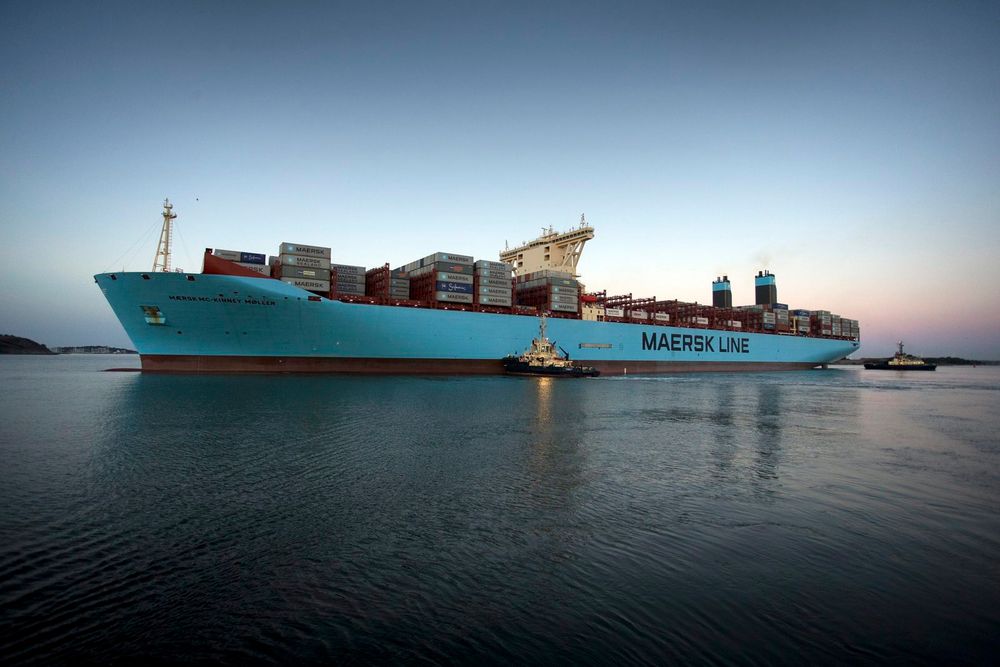 Verdens største containerskip ankom forrige uke Gøteborg. I fremtiden kan slike få økt påtrykk. FOTO: SCANPIX 