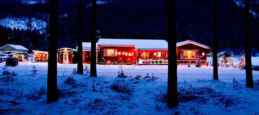 LED-lampene har gjort at desember kan flombelyses for en billig penge. Foto: Cornelius Poppe / NTB SCANPIX