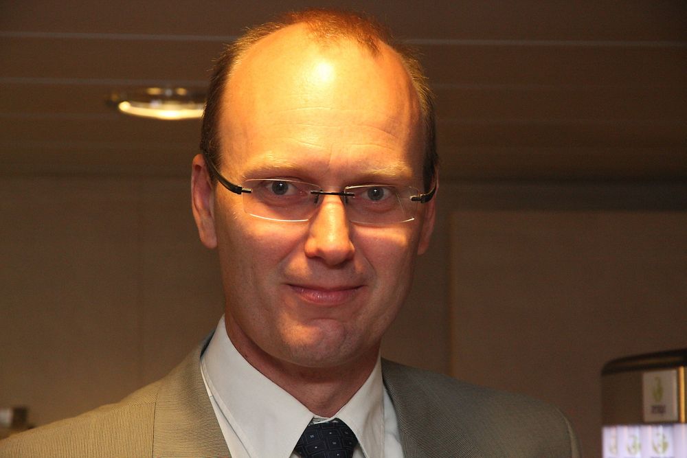 Fornøyd: Verftsdirektør Lars Ivar Bøe ved Vard Brevik. 