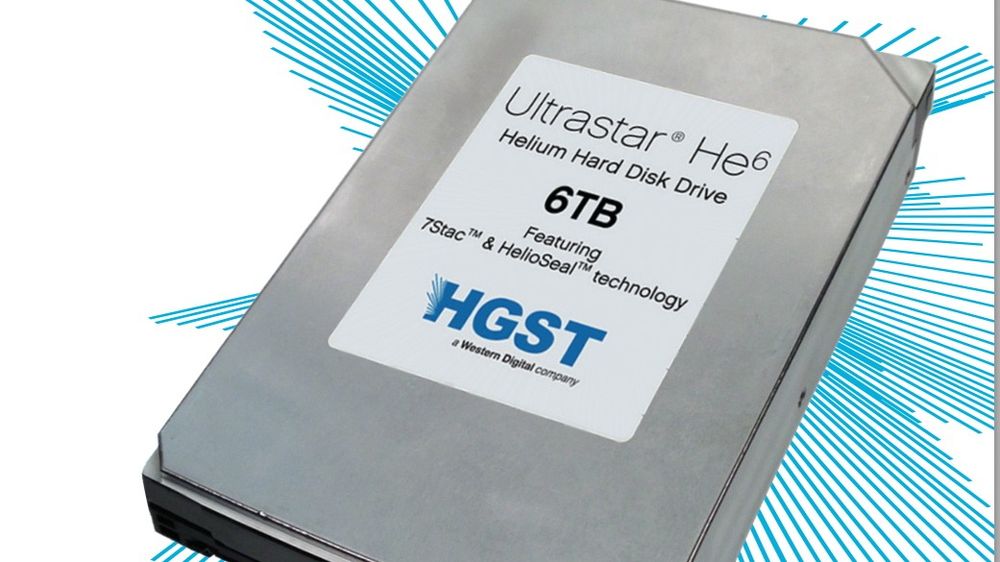 I tillegg til rekordstor lagringsplass, skal harddisken ifølge HGST ha "49 prosent lavere forbruk av watt per terabyte".