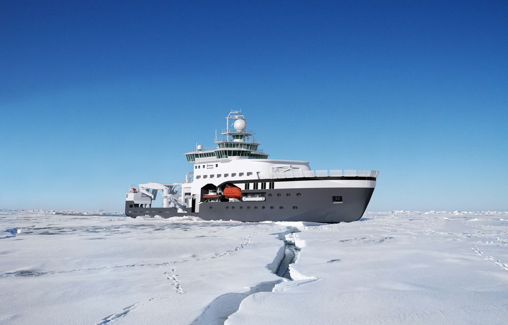 PLATTFORM: FF Kronprins Haakon skal etter planen være ferdig sommeren 2016 og blir da verdens mest moderne isgående forskningsskip. Skipet blir 100 meter langt, får 15-16 spesiallaboratorier og kan ha med 55 personer. 