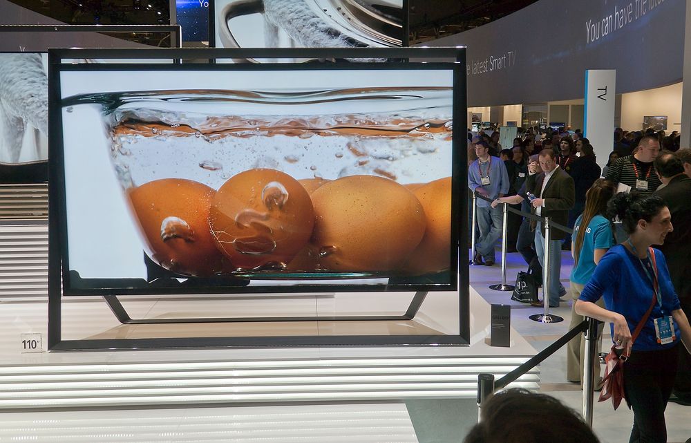 Enorm: Skaffer du deg Samsungs enorme 110 tommer Ultra HD TV trenger du høyoppløst innhold også. 