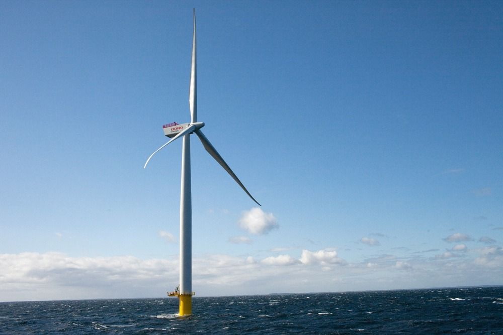 Den danske havvindparken ved Anholt i Kattegat har bidratt til Danmarks kraftige vindkraftvekst i 2014.