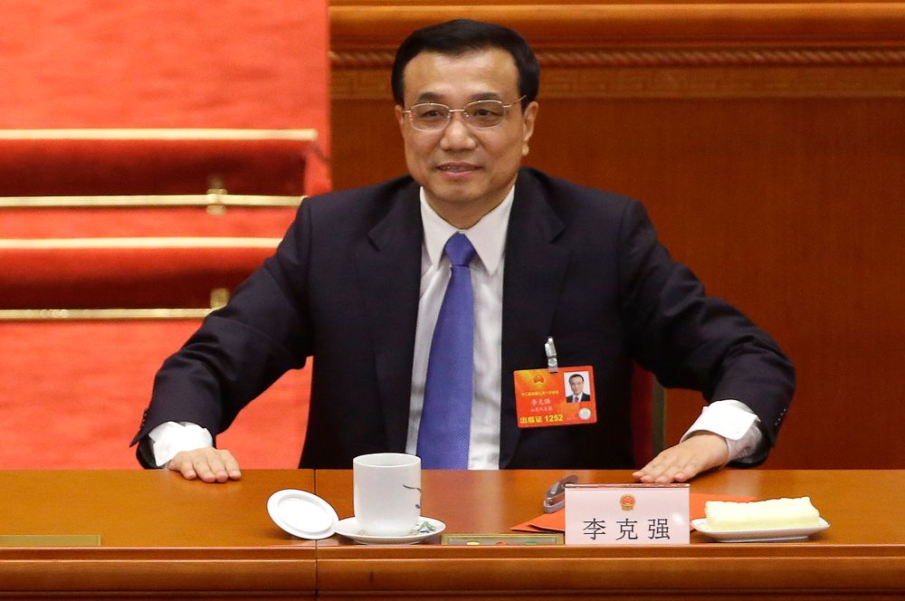 Kinas statsminister Li Keqiang holdt en sjelden pressekonferanse. 