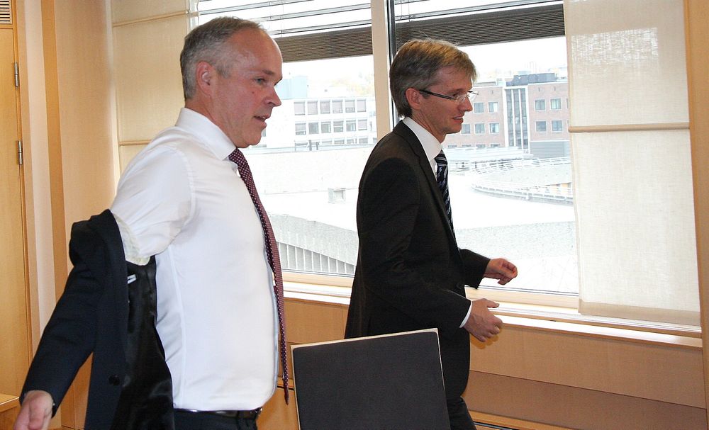 IT-LAGET: Kommunal- og moderniseringsminister Jan Tore Sanner (t.v.) har fått med seg Paul Chaffey som statssekretær på it-området.