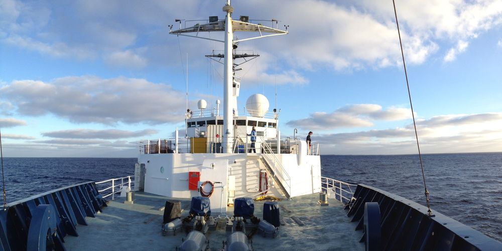 PÅ TOKT: Tidligere i oktober la forskningsskipet RV Melville ut på tokt i Stillehavet med 33 forskere om bord. Skipet skal være ute i to uker, men prosjektet i sin helhet skal vare i fem år og er finansiert av amerikanske Lockheed Martin.