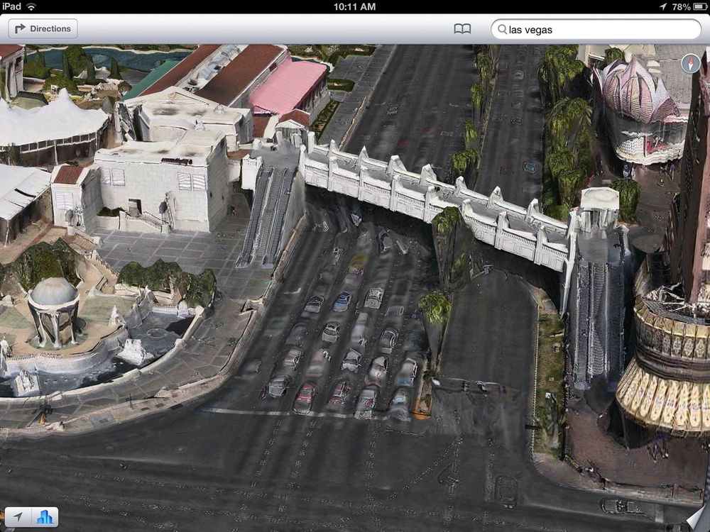 Nei, det er ikke Las Vegas som holder på å smelte. Det er bare Apple Maps tolkning. 