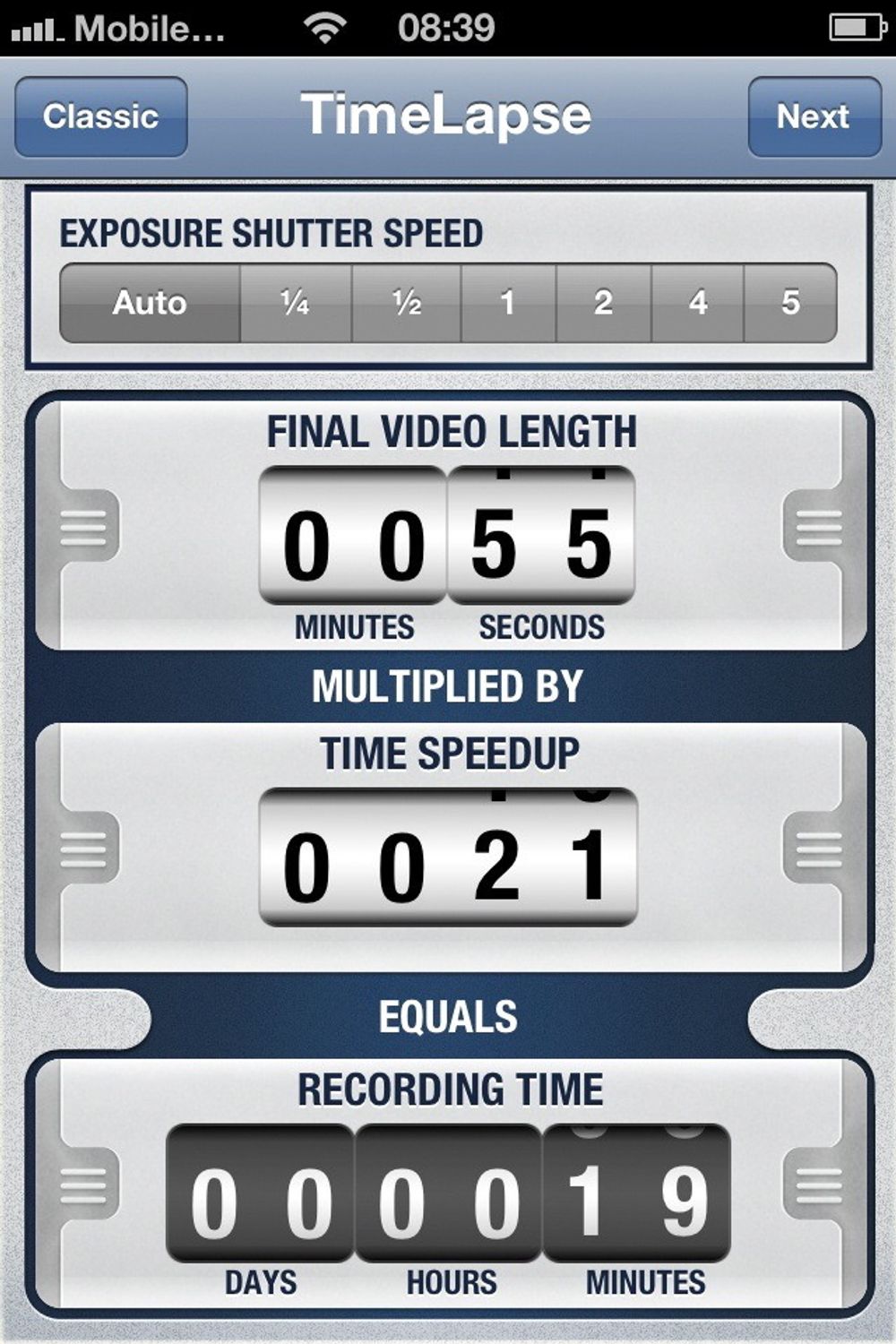 ENKELT: Med en opptakstid på 19 minutter og time speedup på 21, får du en film på 55 sekunder. 