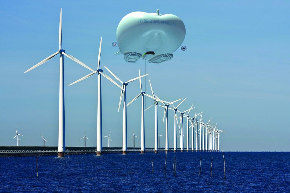 TIL HAVS: Luftskipene skal også kunne brukes til å sette opp vindmøller til havs. FOTO: Hybrid Air Vehicles