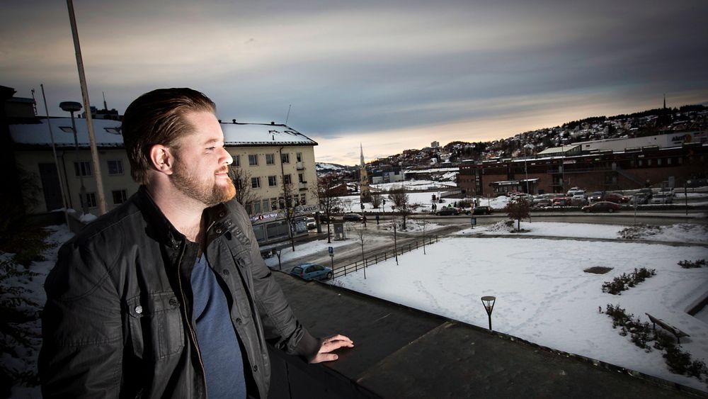 Jon-Leo Koch Munkli i Narvik sentrum. Foto:Håkon Jacobsen