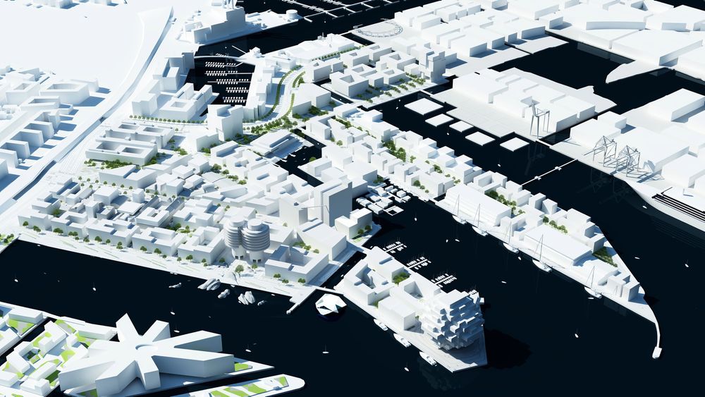 I dag er dette havneområde. Denne høsten starter byggingen av Københavns nye bydel Nordhavnen.