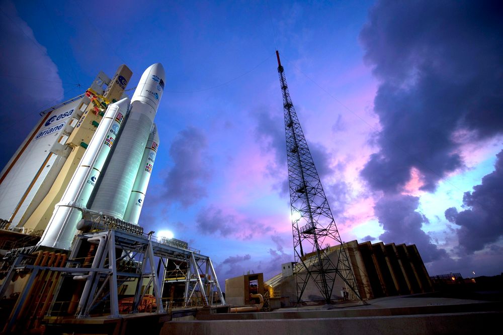 Esa-opphold: Den europeiske bæreraketten Ariane 5 står klar til oppskyting ved Esas rombase i Kourou, Fransk Guyana. Gjennom European Space Agency har flere studenter fra hele verden, også Norge, fått studieopphold i forbindelse med rakettoppskytninger.  