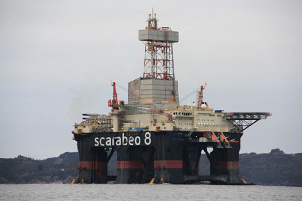 Uenige: Sjøfartsdirektoratet og Petroleumstilsynet er uenige om ballastsystemet til Scarabeo 8 er godt nok. Foto: Ptil