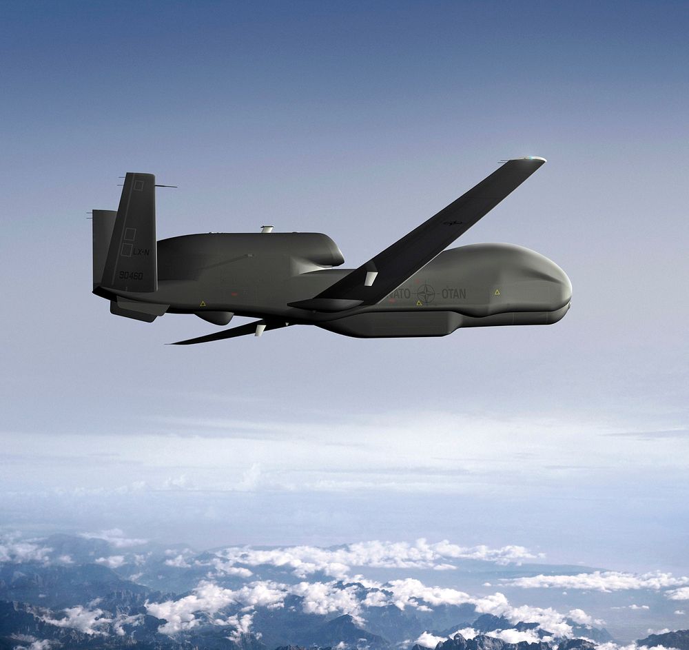 UAV: Spydspissen i Nato AGS er fem ubemannede overvåkingsfly av typen Global Hawk. 