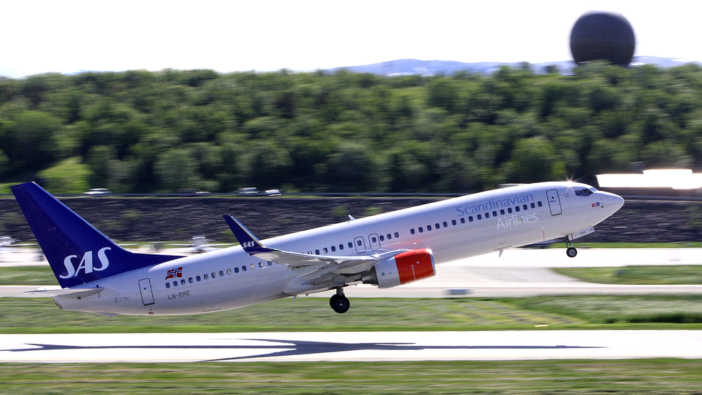 Det var bortimot debut på Bodø Air Show også for dette ruteflyet: Et splitter nytt 737-800 som SAS har fått tak i ved å hoppe inn i bestillingen fra et annet europeisk flyselskap som måtte kansellere.