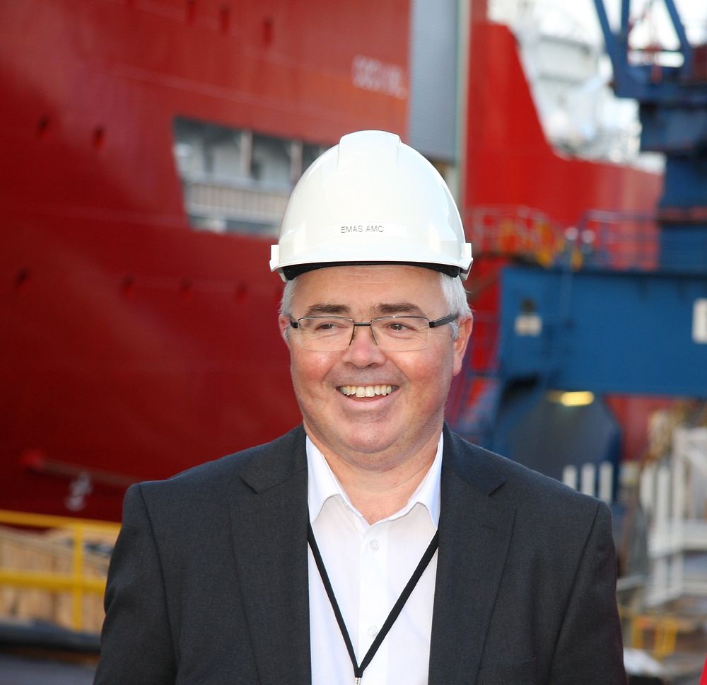 KRY: Regiondirektør i EMAS Group, Svein Haug, foran AMC Connector i fjor høst.