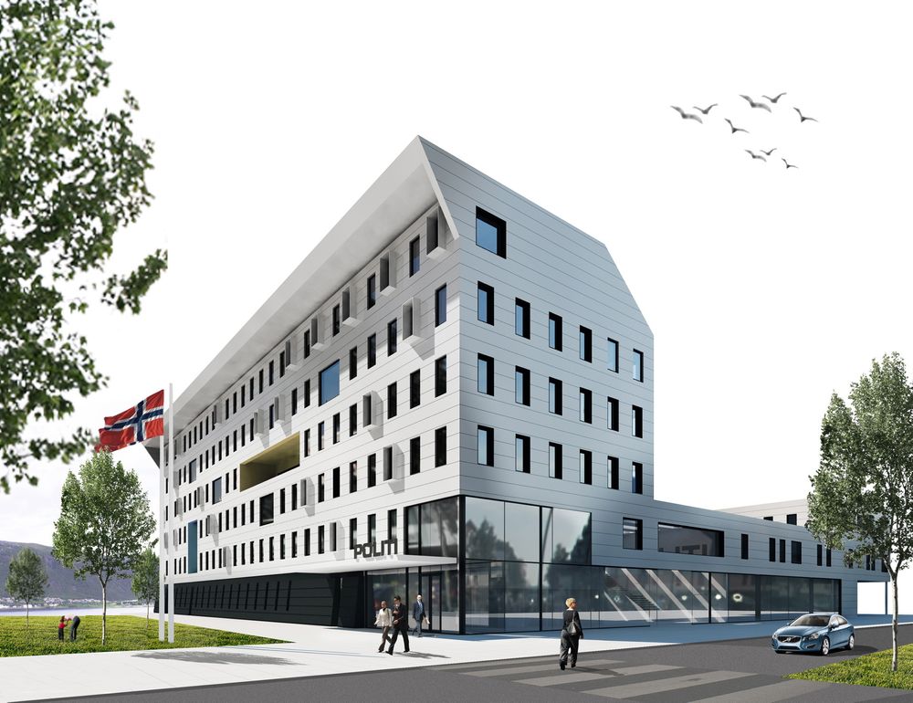 LAMBDAISME: Slik  blir det nye politihuset i Tromsø.