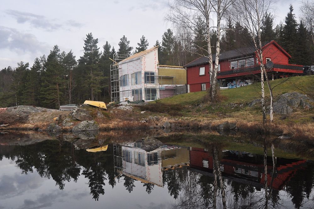 IDYLL: Norges første nullhus bygges ved Mårvann i Froland. 