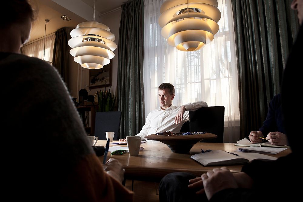 RYGGDEKNING: Da Teknisk Ukeblad intervjuet Erik Solheim stilte han med to fagrådgivere en og en kommunikasjonsrådgiver.