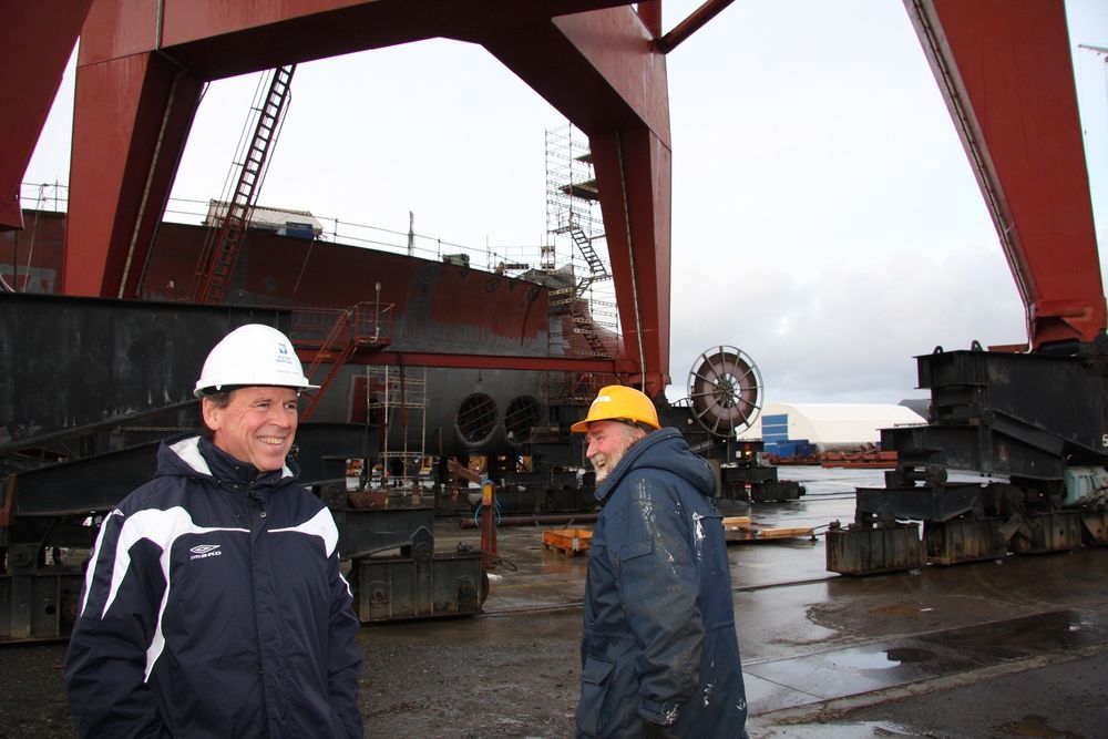 TIL BRASIL: Kleven Maritime-sjef Ståle Rasmussen vil drive service på offshoreskip i Brasil. Flere av dem er bygget i Ulsteinvik.